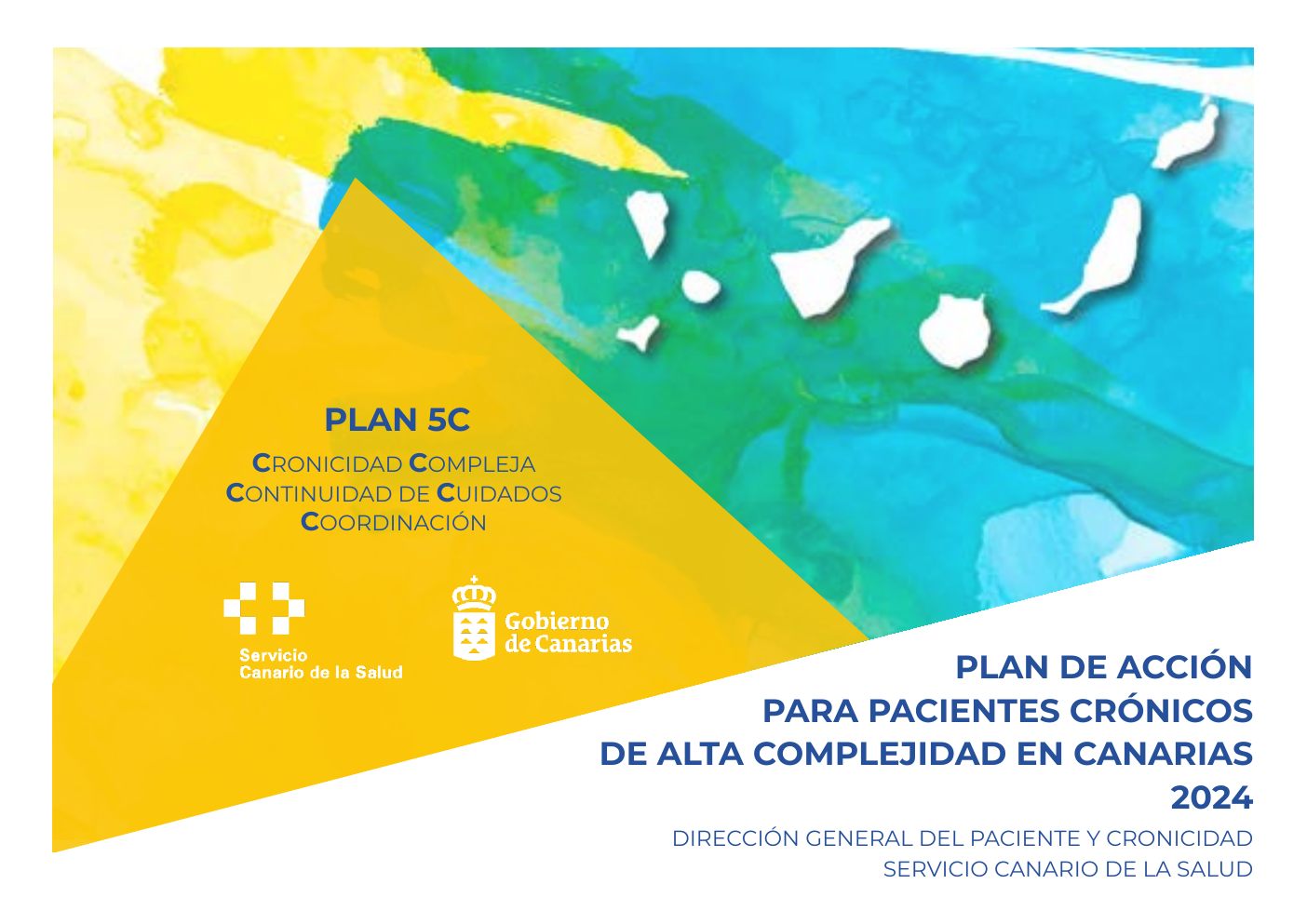 Portada original del Plan de Acción para Pacientes Crónicos de Alta Complejidad en Canarias, Plan 5C